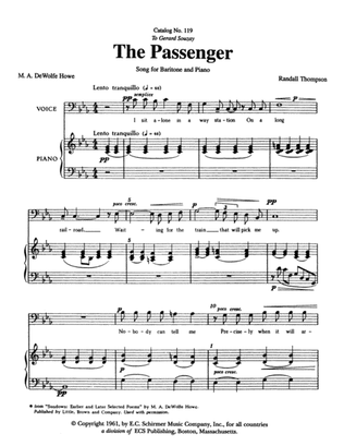 Five Love Songs: 2. The Passenger (Downloadable)