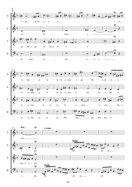 Domine, in virtute tua - Motet for Choir SATB a cappella image number null