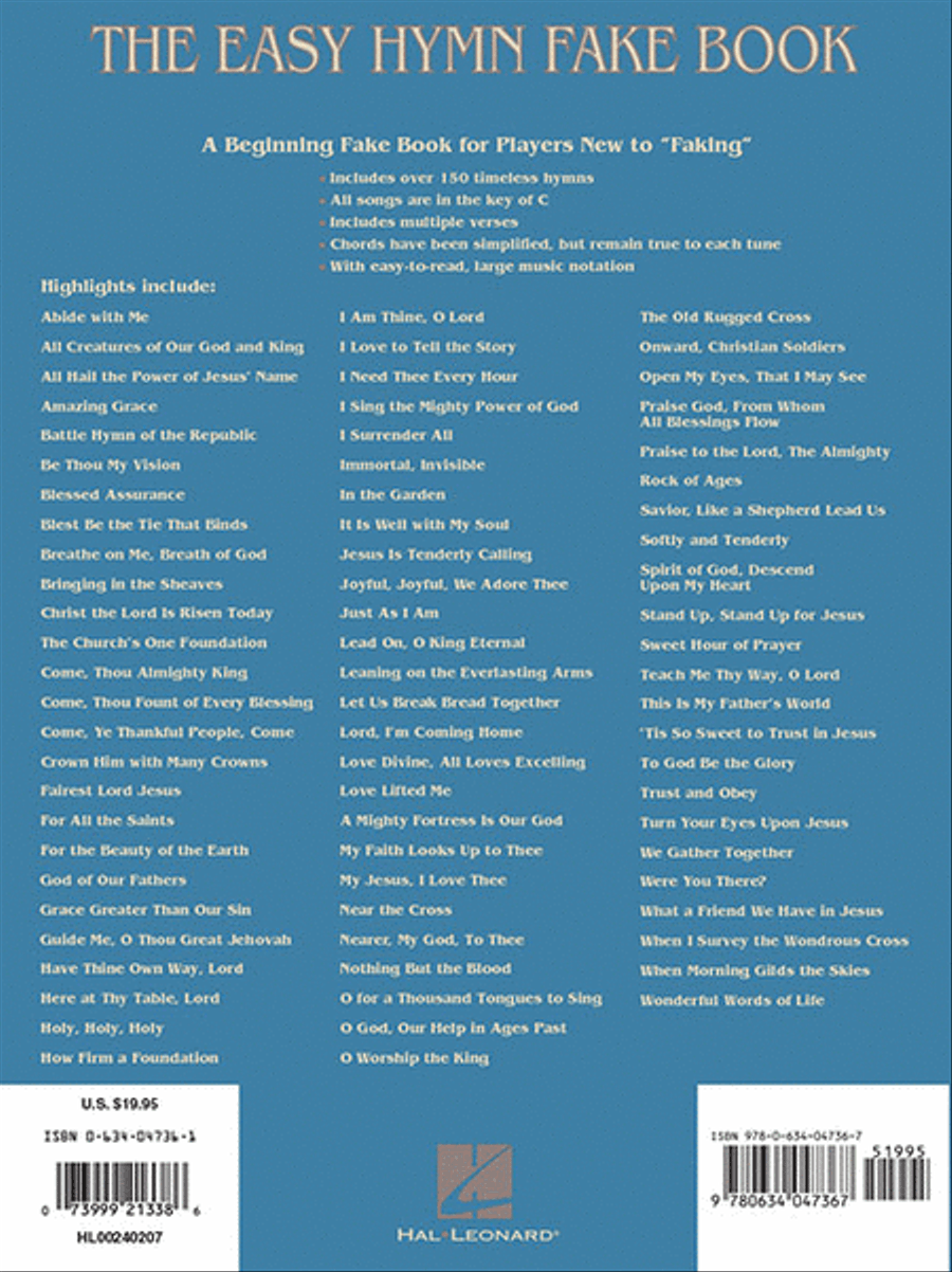The Easy Hymn Fake Book Piano scores gallery preview page 5