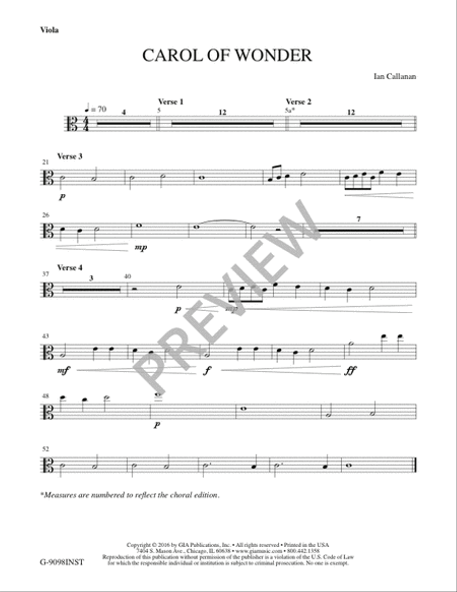 Carol of Wonder - Instrument edition 4-Octaves scores gallery preview page 4