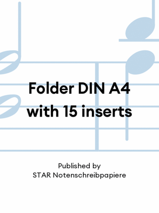 Folder DIN A4 with 15 inserts