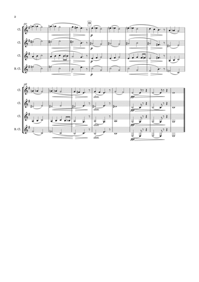The Death of Ase from Peer Gynt Suite No. 1 for Clarinet Quartet image number null