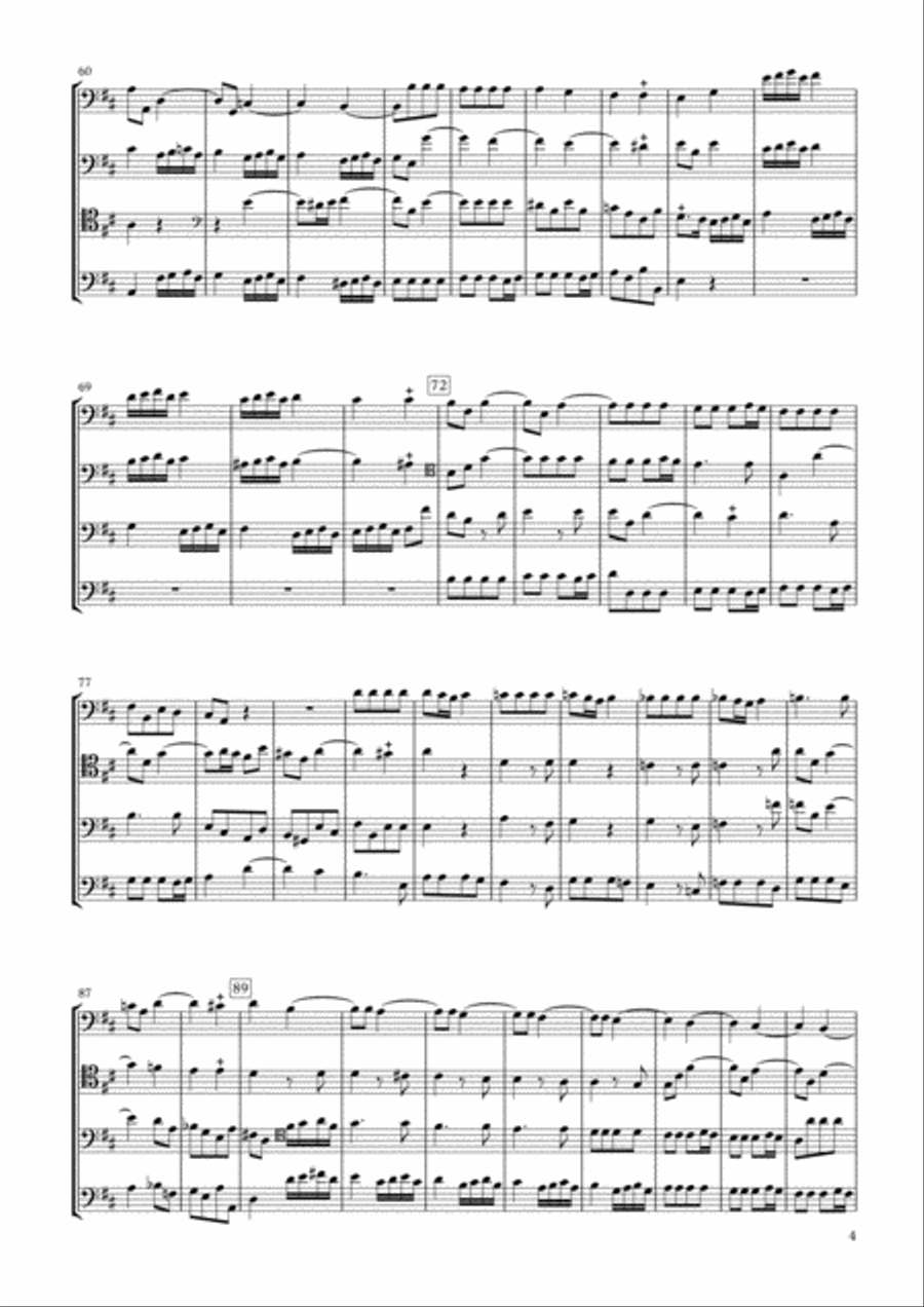 Sonata Op.34-4 for Four Violoncellos Cello Solo scores gallery preview page 4