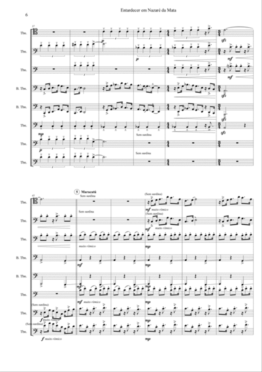 Entardecer em Nazaré da Mata Chamber Music scores gallery preview page 6