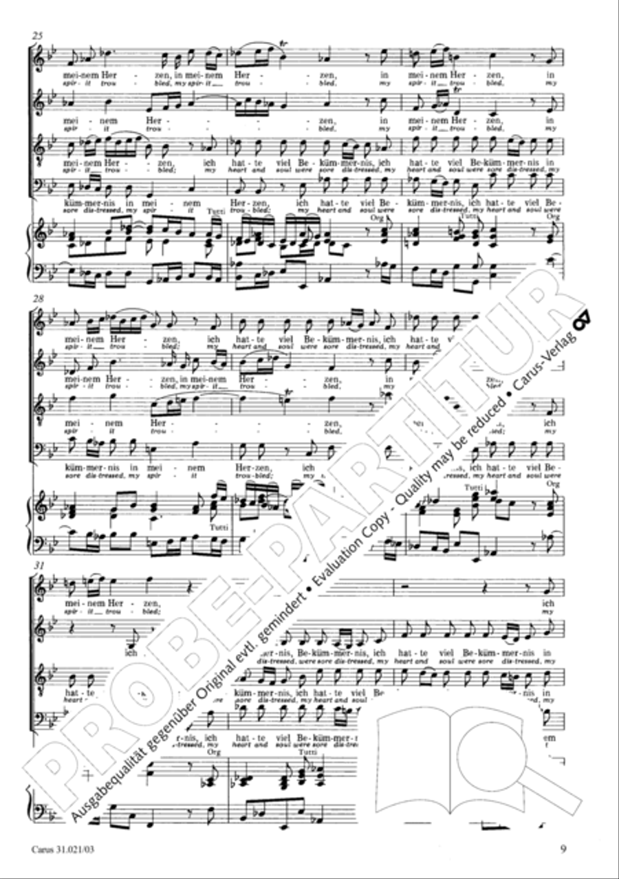Lord my God, my heart and soul were sore distressed (Ich hatte viel Bekummernis) STB scores gallery preview page 10
