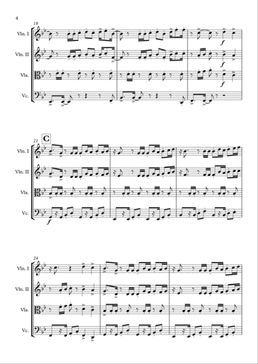 Despacito String Quartet scores gallery preview page 5
