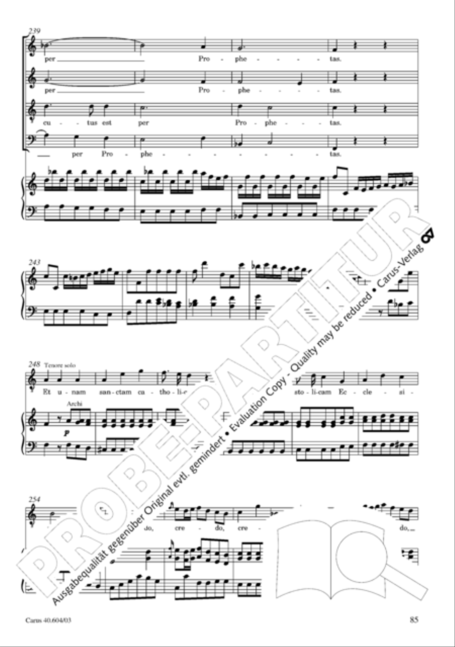 Grosse Mariazeller Messe in C 4-Part scores gallery preview page 94