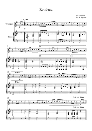 Rondeau, Jean-Joseph Mouret, For Trumpet & Piano