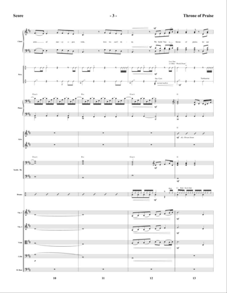 Throne of Praise - Full Score Choir scores gallery preview page 3