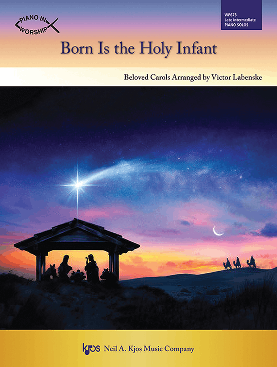 Born is the Holy Infant, Late Intermediate Piano Solo scores gallery preview page 1