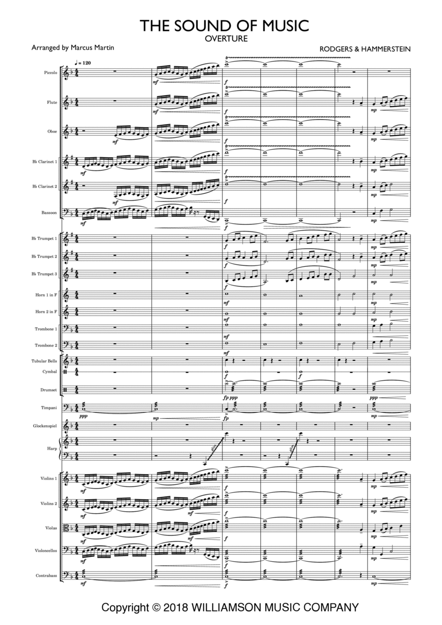 Overture (the Sound Of Music) Full Orchestra scores gallery preview page 1