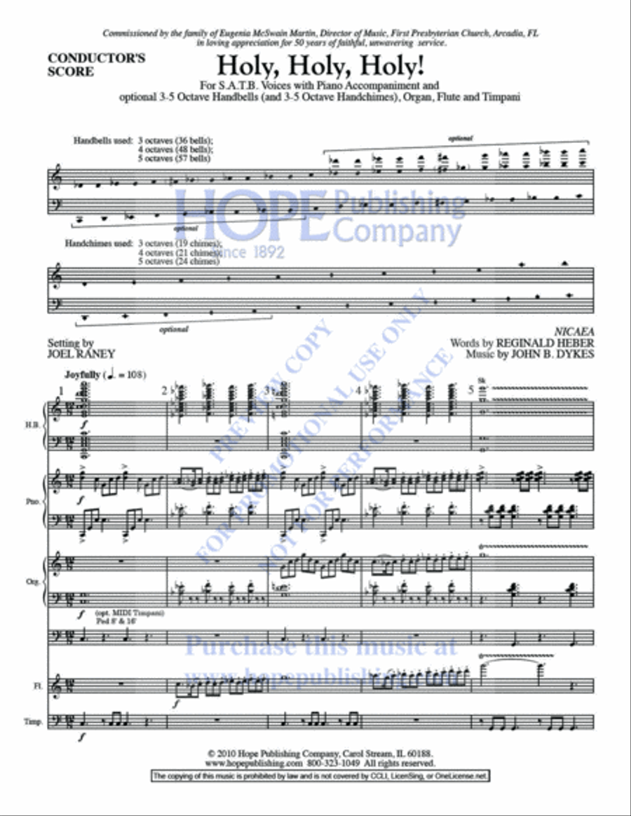 Holy, Holy, Holy Holy, Holy, Holy Choir scores gallery preview page 4