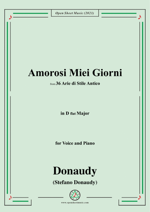 Donaudy-Amorosi Miei Giorni,in D flat Major