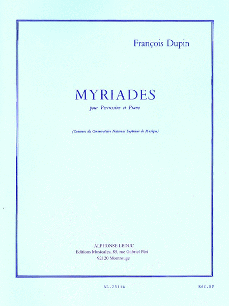 Myriades (drum And Piano)