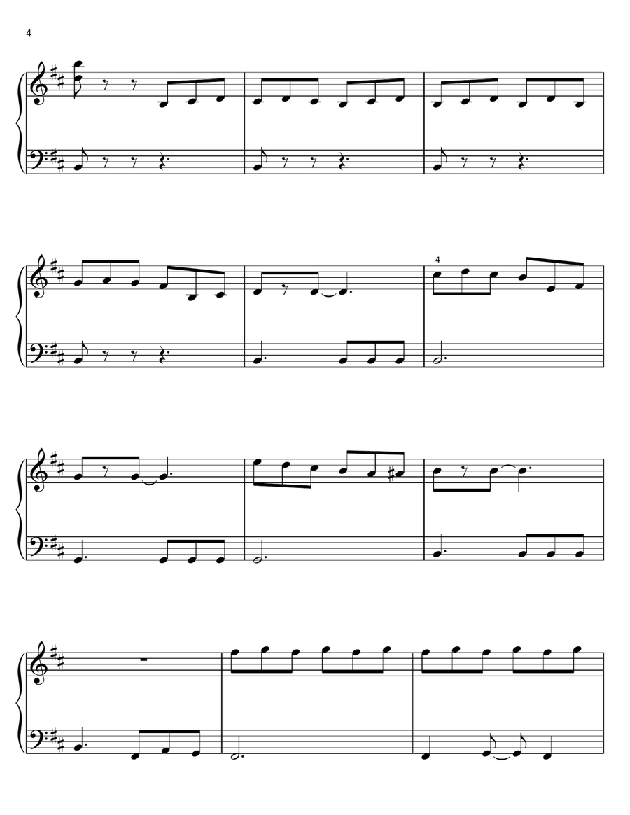 Guilty Of Being Innocent Of Being Jack Sparrow Easy Piano scores gallery preview page 4