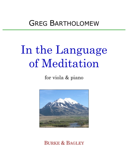In the Language of Meditation for viola & piano image number null