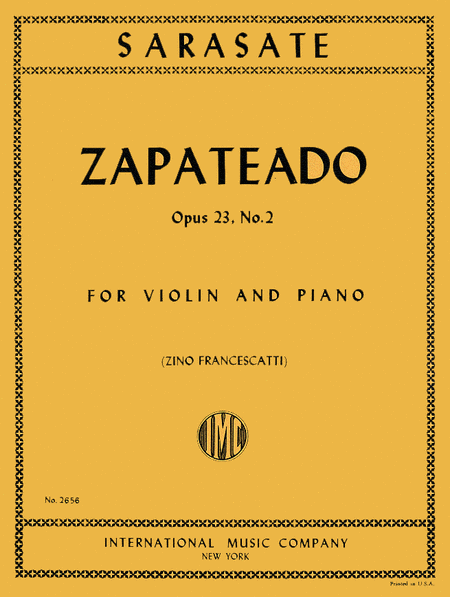 Zapateado, Op. 23 No. 2 (FRANCESCATTI)