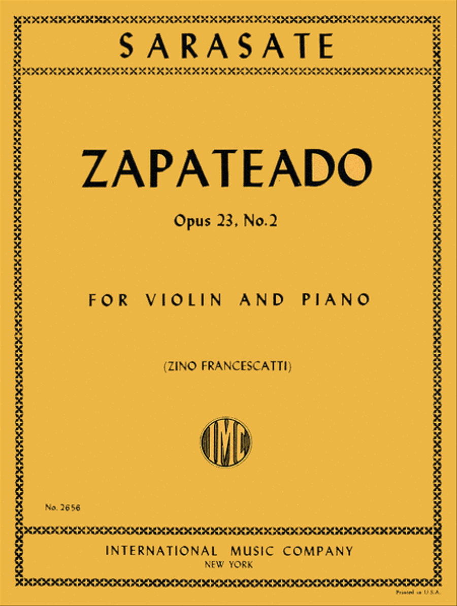 Zapateado, Op. 23 No. 2 Violin Solo scores gallery preview page 1