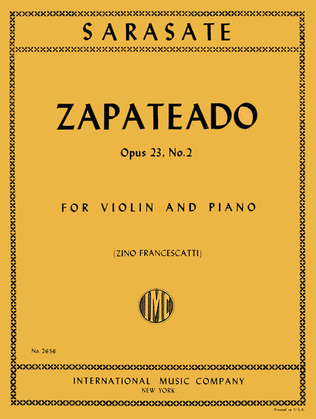 Book cover for Zapateado, Op. 23 No. 2
