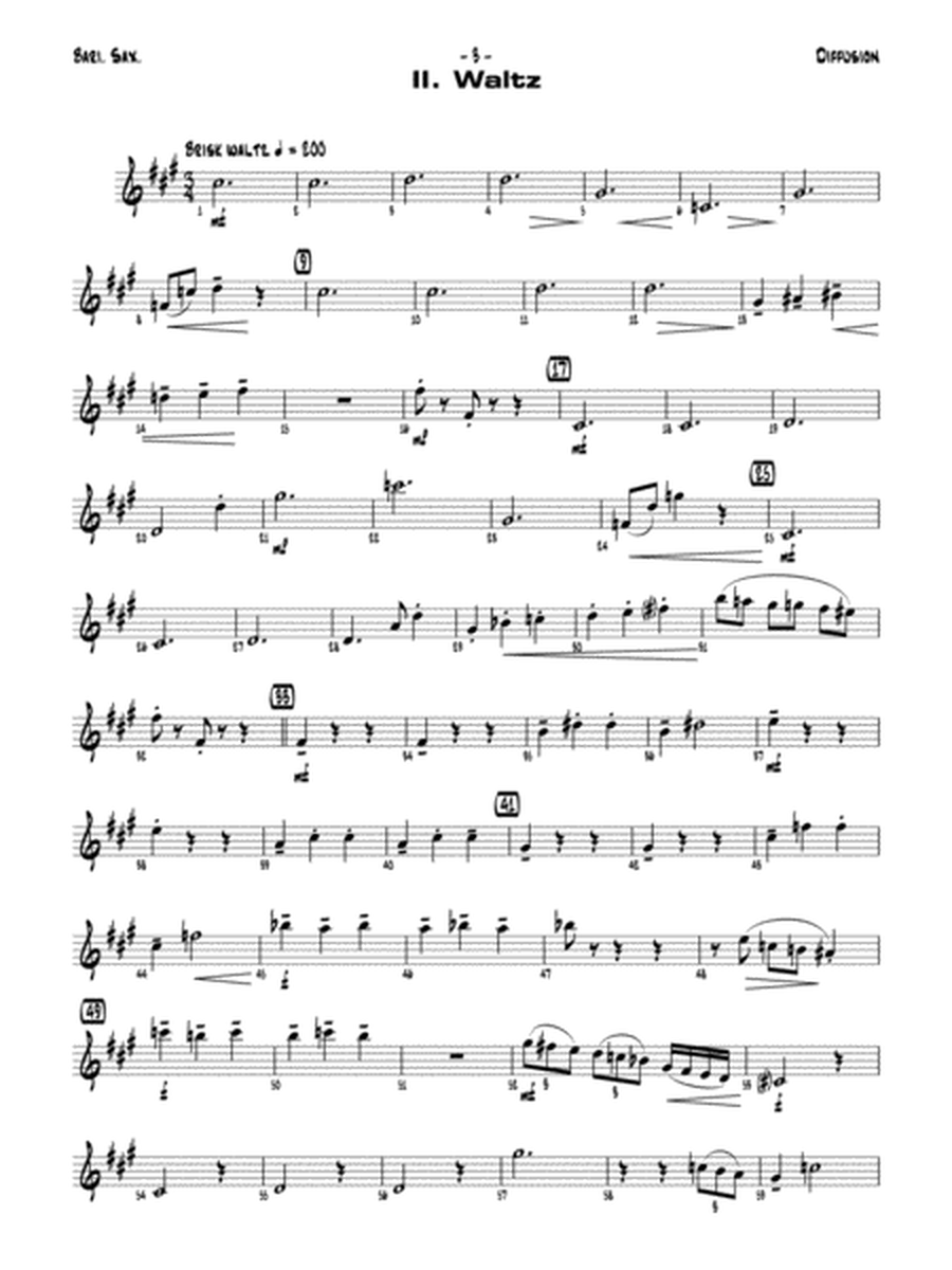 Diffusion for Sax Quartet: E-flat Baritone Saxophone