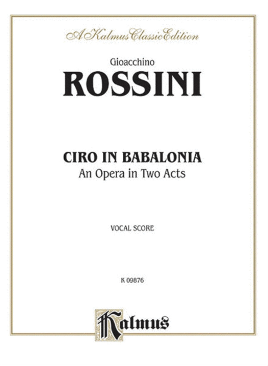 Ciro in Babalonia Voice scores gallery preview page 1