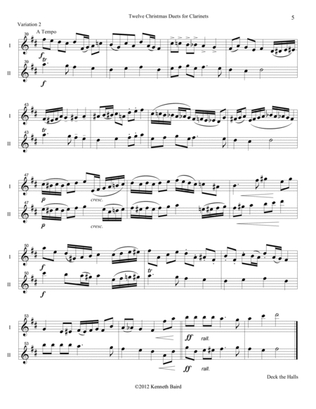 12 Christmas Duets for Clarinets image number null