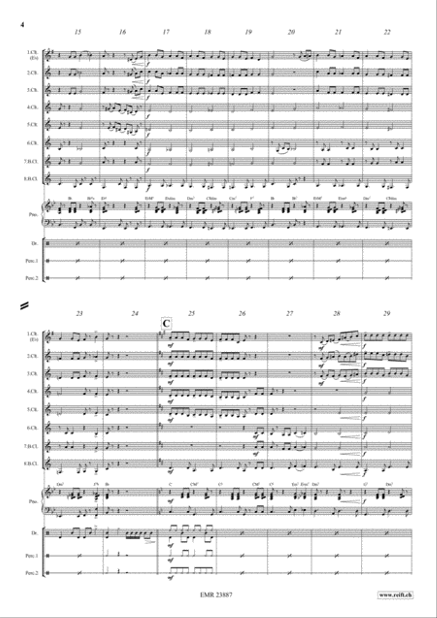 Cha Cha - Cuba Libre Clarinet scores gallery preview page 4