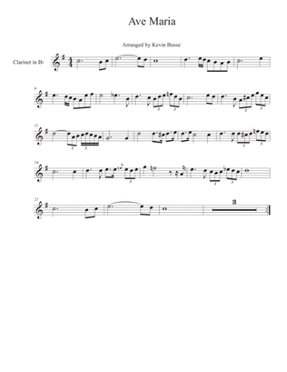 Book cover for Ave Maria - Clarinet