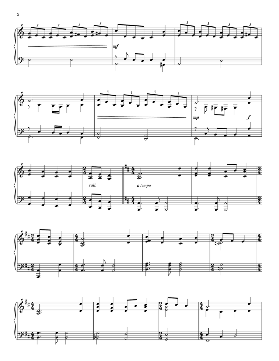 A Mighty Fortress Is Our God Piano Solo scores gallery preview page 2