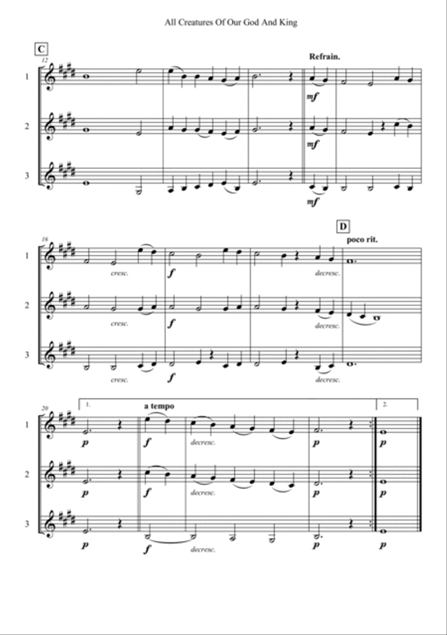 All Creatures Of Our God And King String Orchestra scores gallery preview page 5