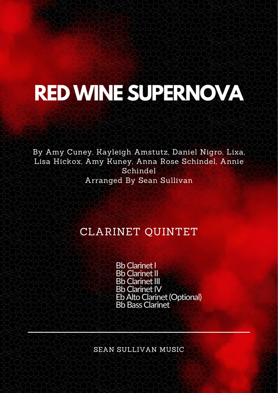 Red Wine Supernova Clarinet Quintet scores gallery preview page 1