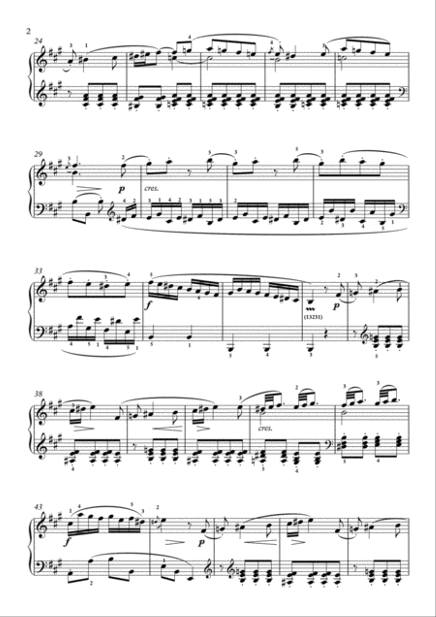 Scarlatti-Sonata in A-Major L.194 K.181(piano) Piano Solo scores gallery preview page 3