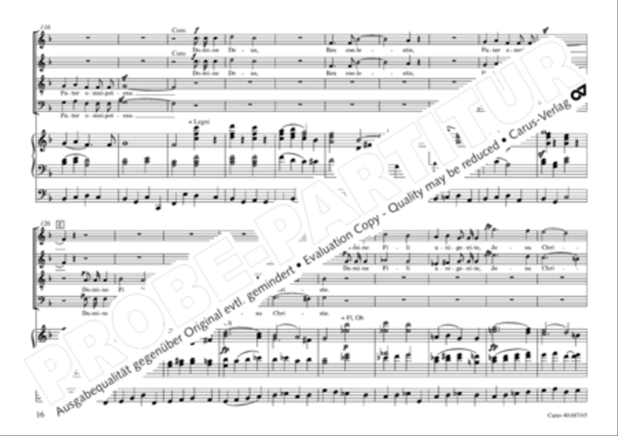 Missa sacra C Minor 4-Part scores gallery preview page 17