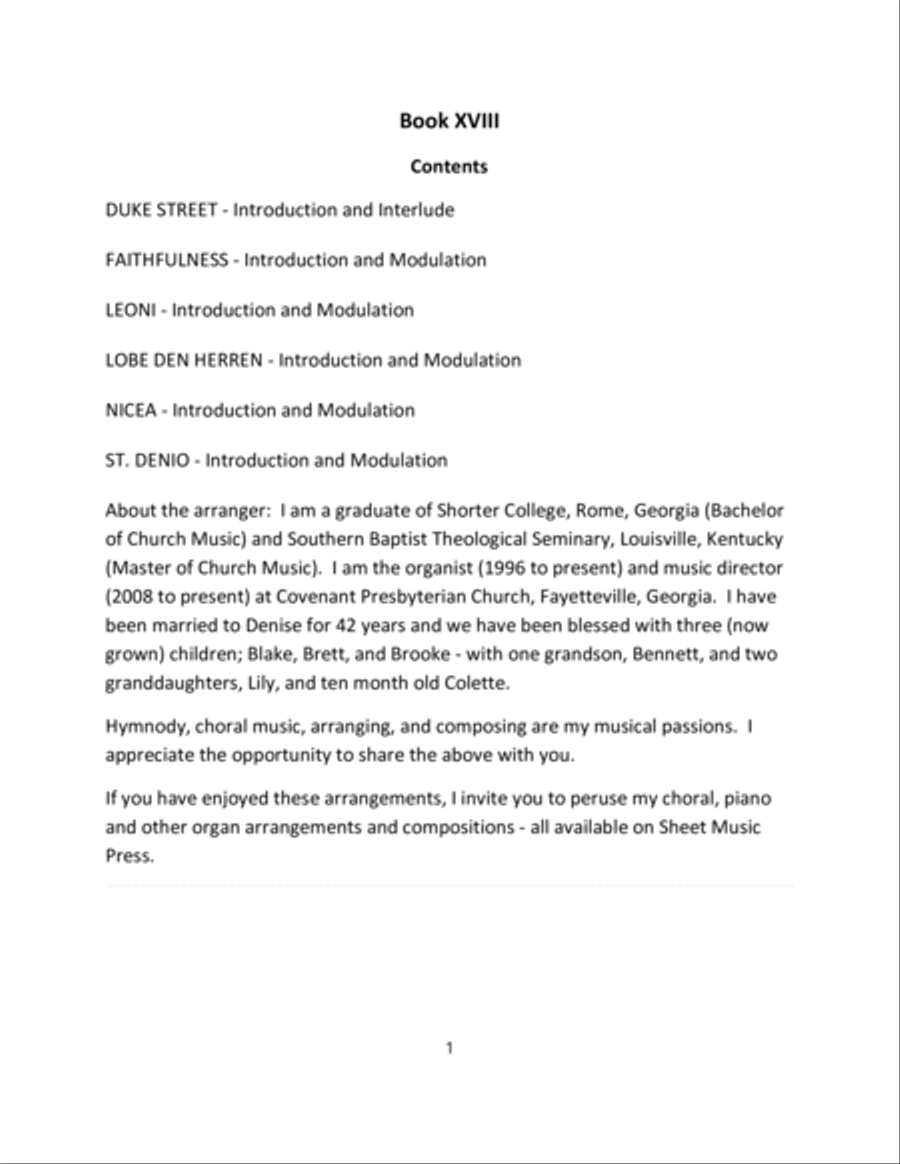 Hymn Introductions and Modulations - Book XVIII Organ Solo scores gallery preview page 2