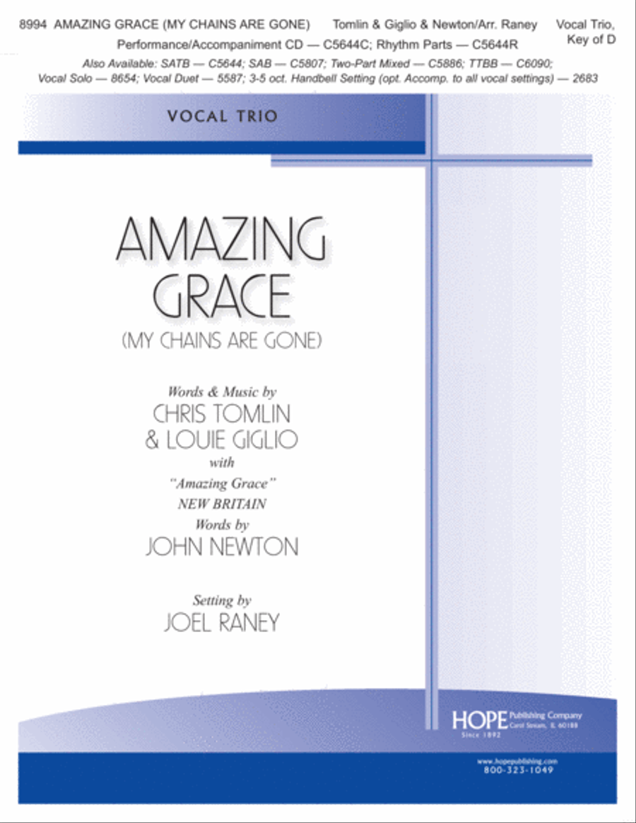 Amazing Grace (My Chains Are Gone) Voice scores gallery preview page 1