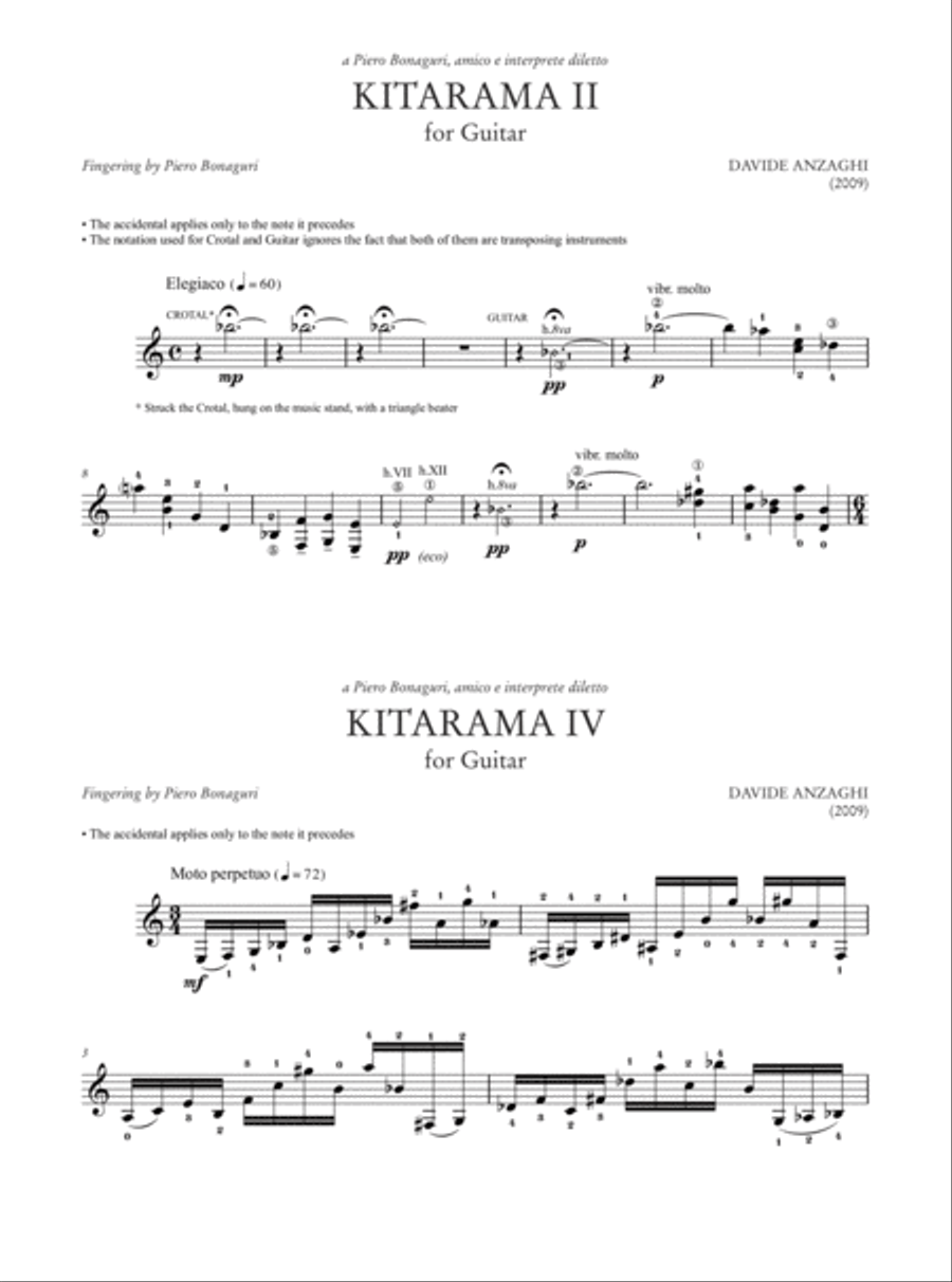 Envision the Music. Contemporary Music Anthology for Guitar (Anzaghi, Bombardelli, Cattaneo, Forlivesi, Luppi, Reghezza) Acoustic Guitar scores gallery preview page 2