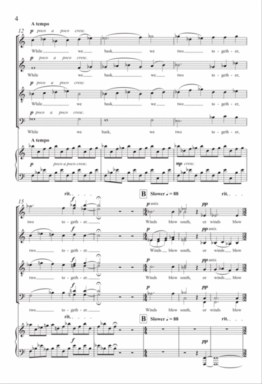 Shine! shine! shine! from A Song of Joys 4-Part scores gallery preview page 3