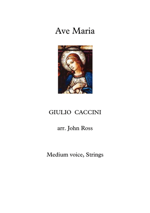 Book cover for Ave Maria (Caccini) (Medium voice, Strings)