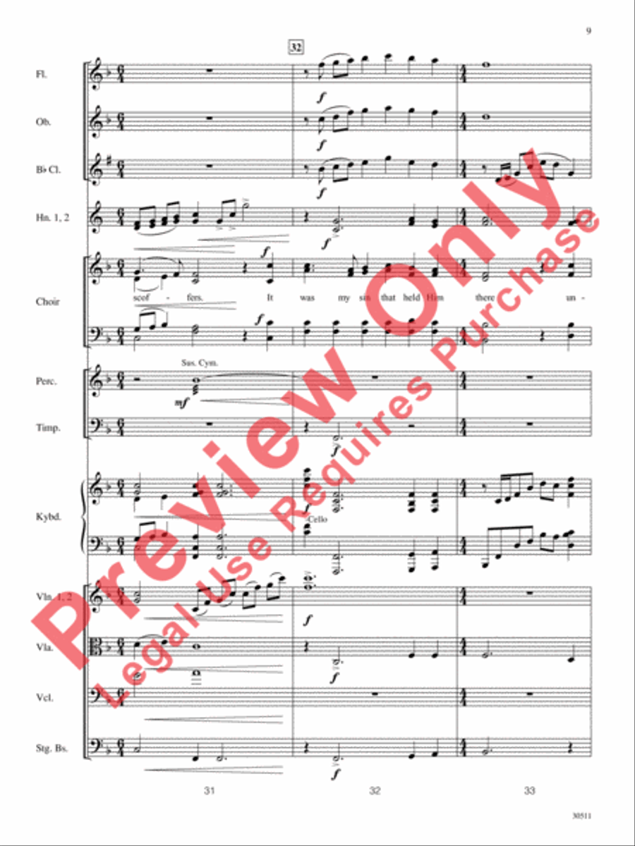 How Deep the Father's Love for Us Choir scores gallery preview page 10