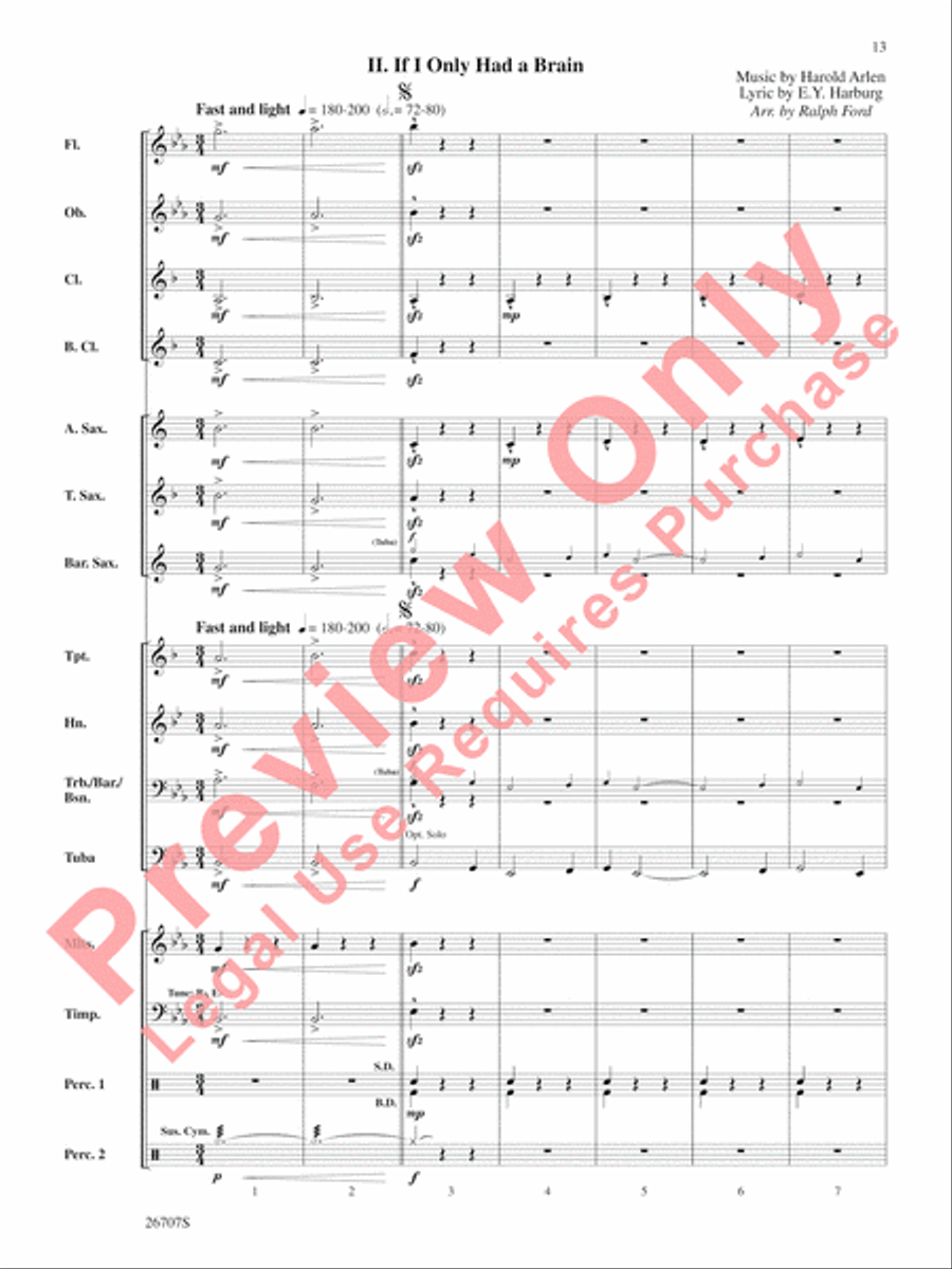 The Wizard of Oz, Themes from Concert Band scores gallery preview page 14