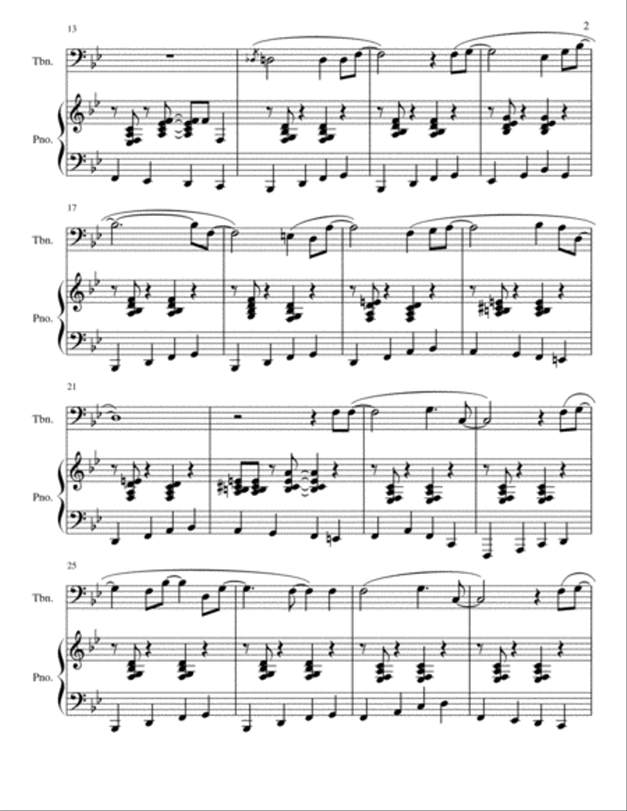 O Holy Night Jazz Solo Trombone Solo scores gallery preview page 3