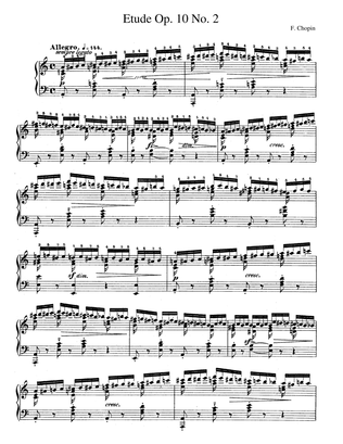 Chopin Etude Op. 10 No. 2 in A Minor 'Chromatic'
