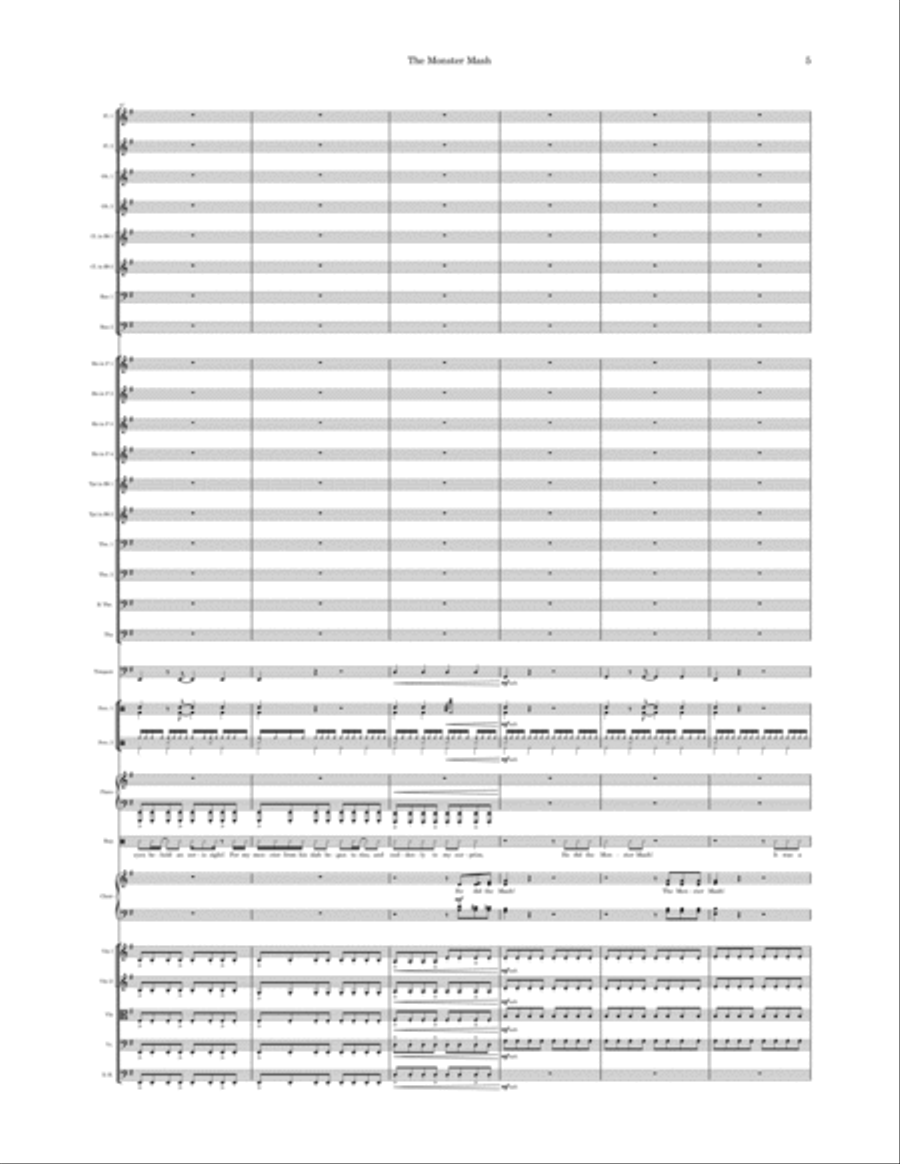 Monster Mash Full Orchestra scores gallery preview page 5