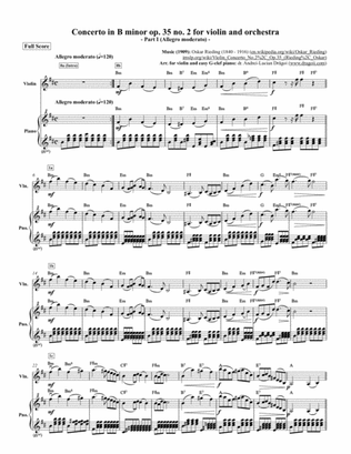Oskar Rieding - Concerto in B minor op. 35 no. 2 for violin and orchestra - Part I (Allegro moderato