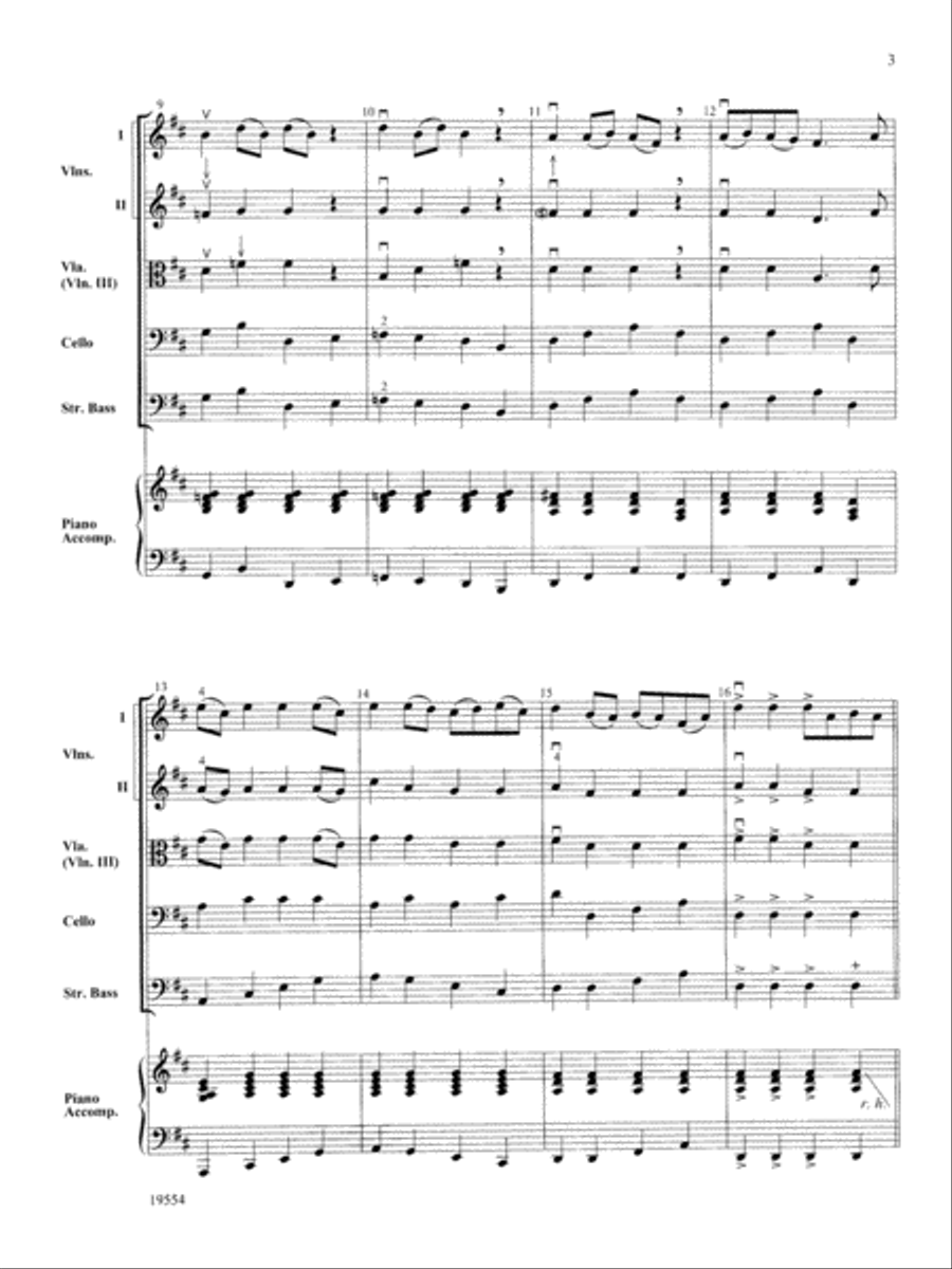 Jazzy Blues: Score String Orchestra scores gallery preview page 3