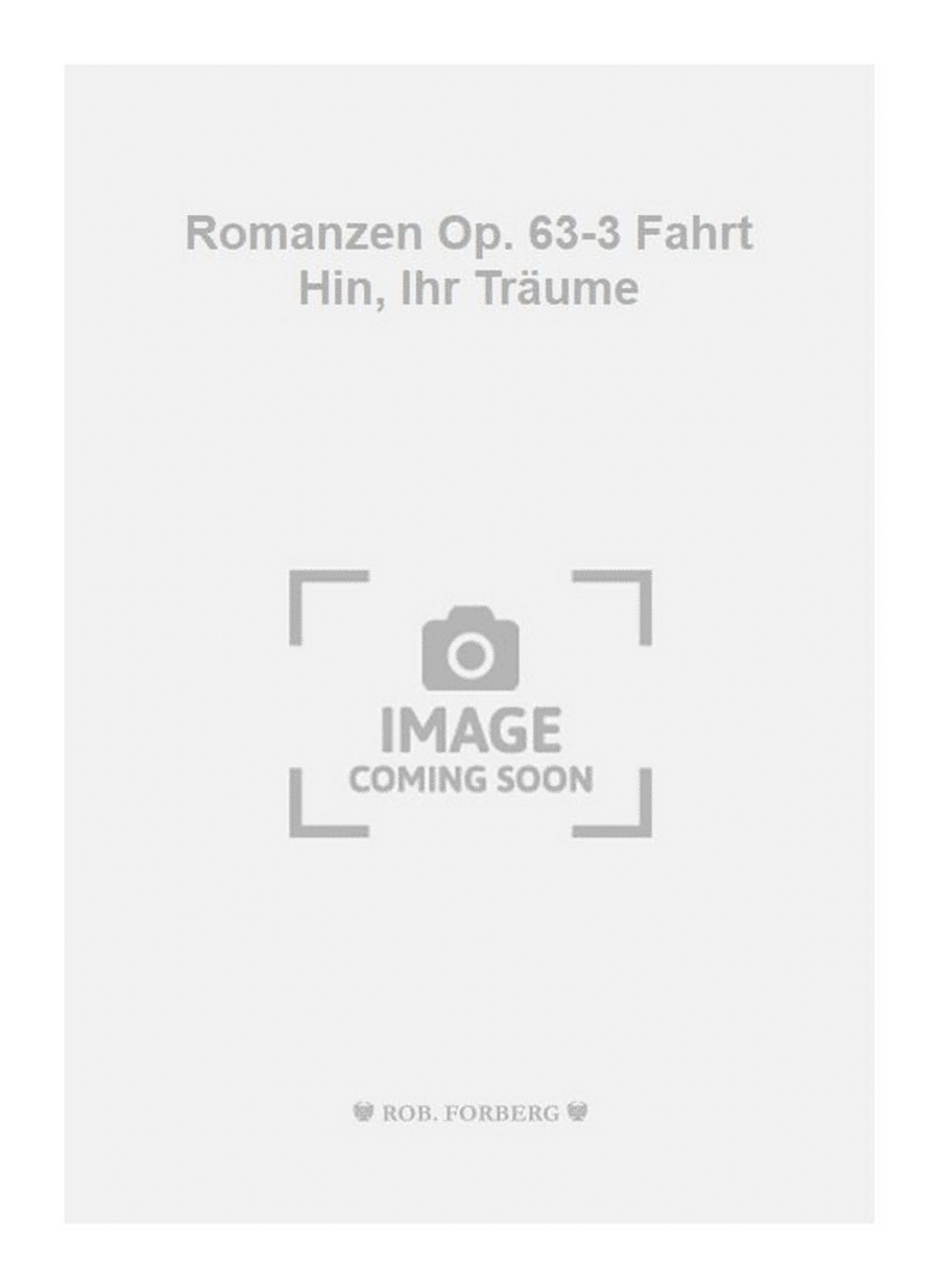 Romanzen Op. 63-3 Fahrt Hin, Ihr Träume School and Community scores gallery preview page 1