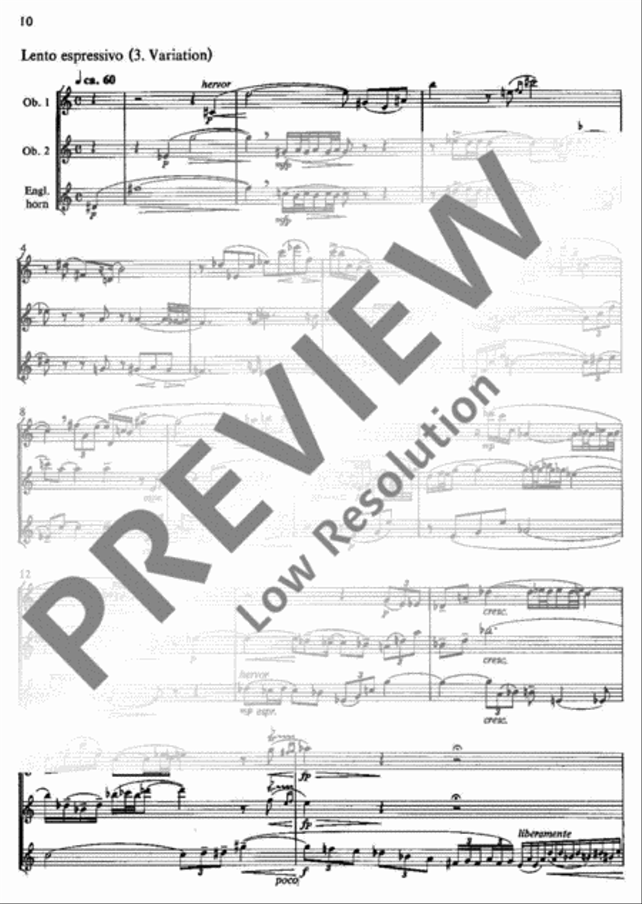 Hindemith Variations English Horn scores gallery preview page 11