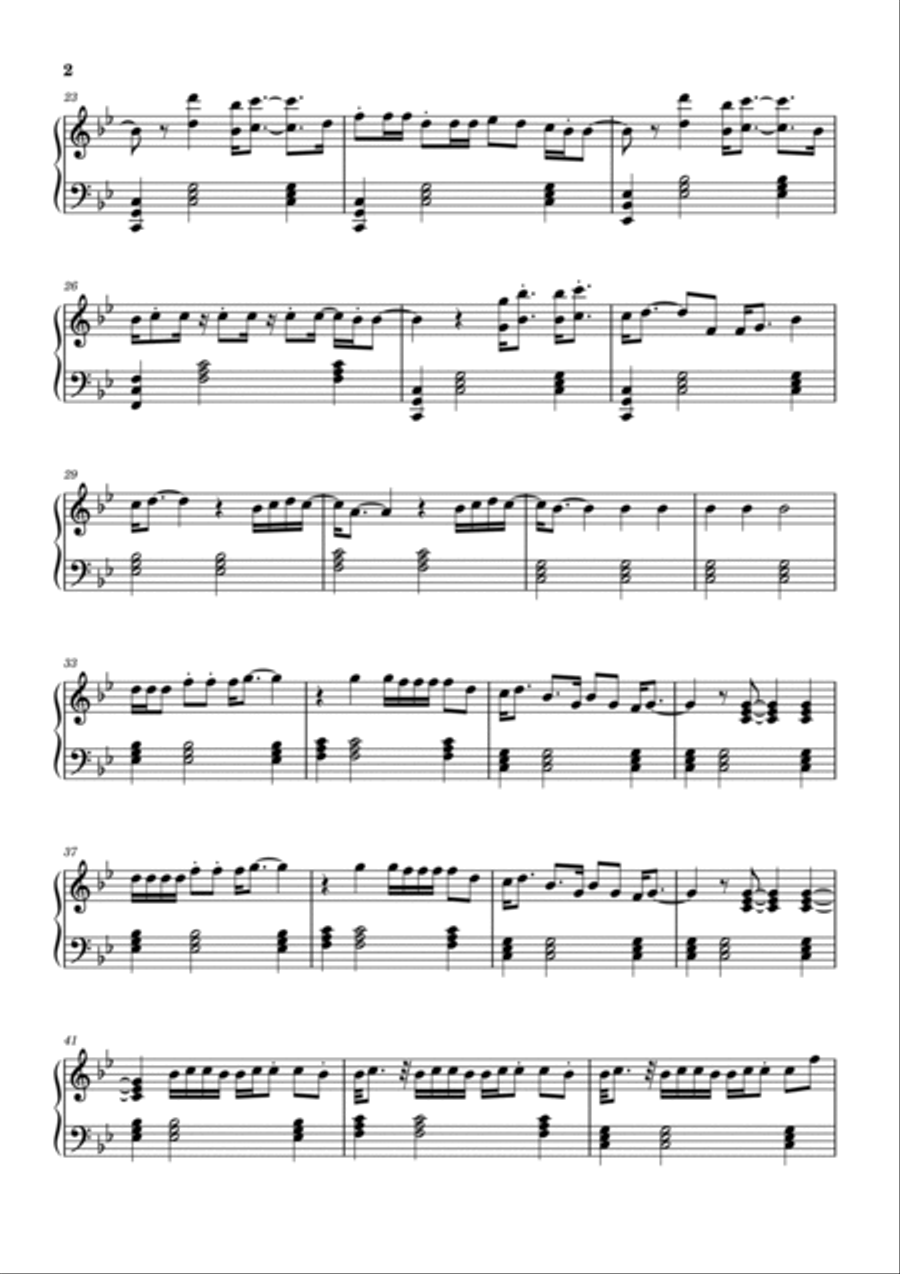 Lavender Haze Piano Solo scores gallery preview page 2
