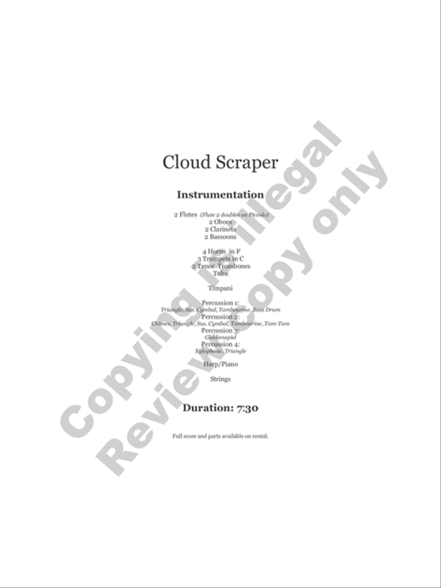 Cloud Scraper Full Orchestra scores gallery preview page 15