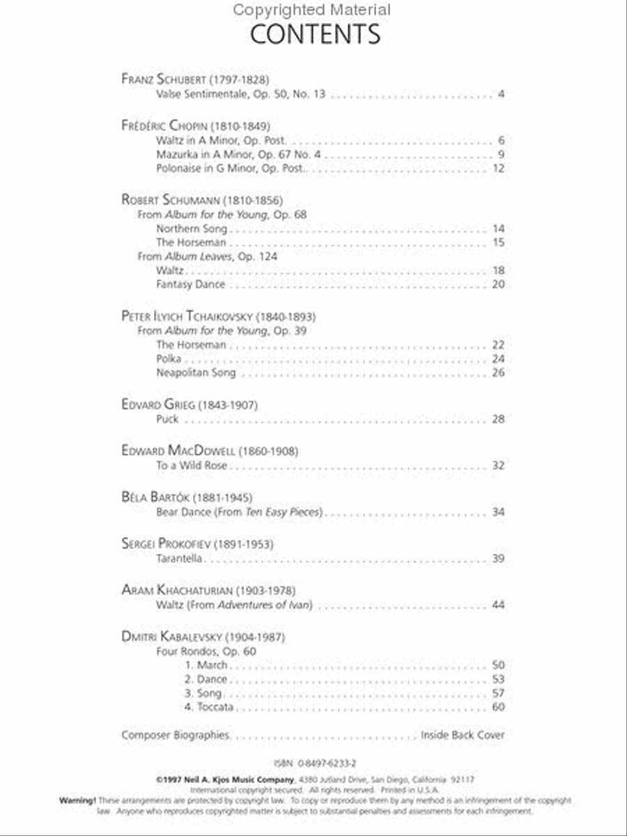 Piano Repertoire: Romantic & 20th Century, Level 6 Piano Method scores gallery preview page 2